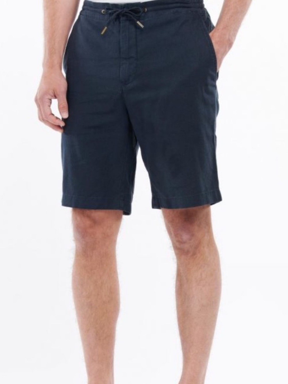 Barbour Linen Cotton Mix Shorts Navy